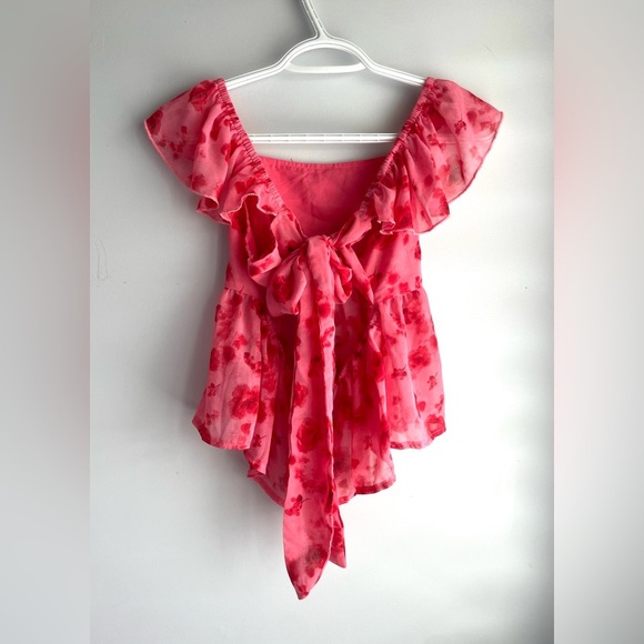 💖(2 for $15)💖 Pink Floral Top - Picture 3 of 4